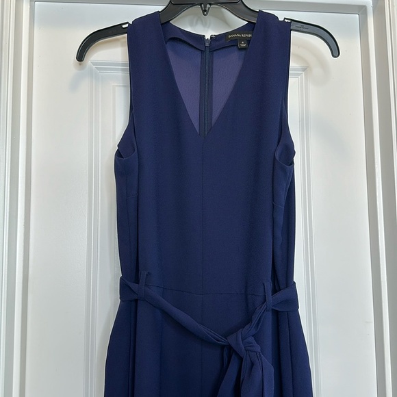 Women’s‎ Banana Republic Tie-Waist Jumpsuit Navy Womens Size 4 - Picture 3 of 10